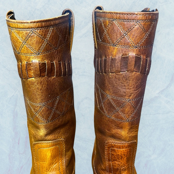 Boulet Vagabond 8674 Cowboy Boots Men’s 7D/Women’s 9 Hillbilly Golden Distress - Picture 6 of 16